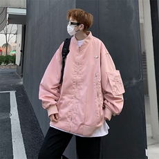 美式高级感工装棒球服外套男新款拉链多口袋夹克上衣1275-P60，男装夹克，星座910-5