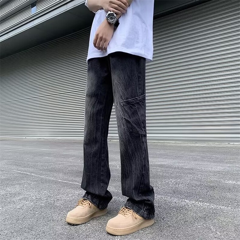 青春流行ins男直筒水洗牛仔裤P40,男装牛仔裤,星座1116-2