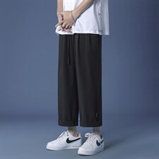 运动裤男夏季冰丝速干九分裤宽松束脚休闲凉裤K680-特批35，男装休闲裤，星座718-1