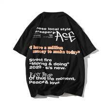 【】A003-HT1059-P30夏装新款大字母个性时尚短袖T恤白底，男装T恤，电商A003