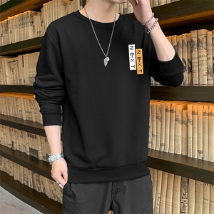 跑量卫衣男22秋季打底上衣潮流韩版宽松T恤时尚百搭长袖W005图片