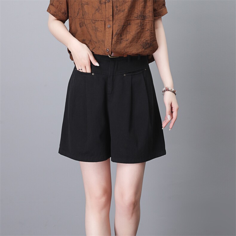 短裤女2026夏季新款高级感高腰工装裤小个子宽松直筒阔腿休闲裤子，女装短裤/热裤，板酷