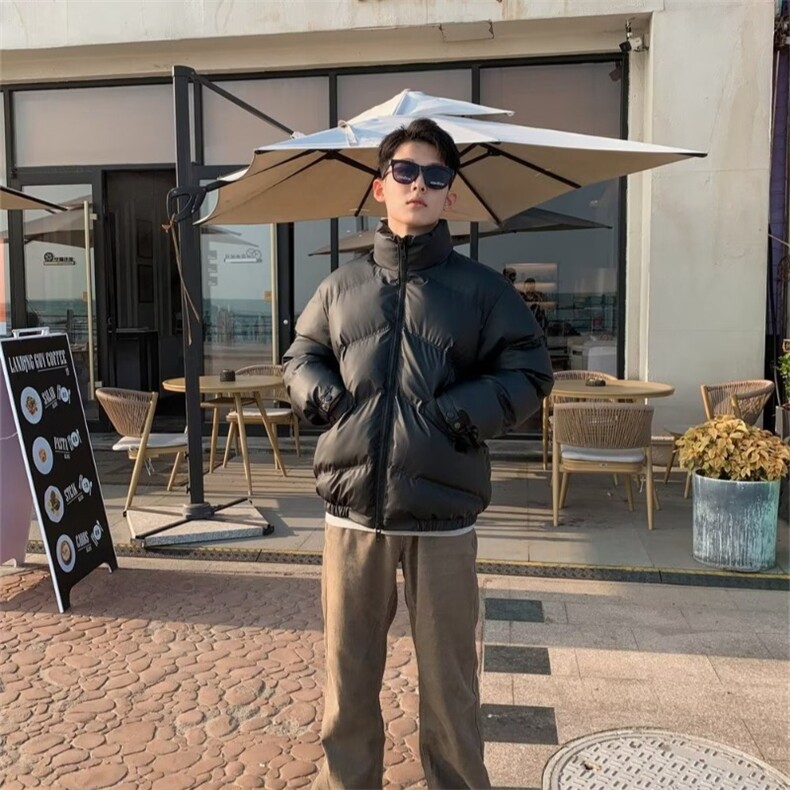 棉服外套男女冬季新款加厚保暖情侣款棉袄立领棉衣宽松面包服,男装棉衣,星座410-6（原星座1304-1）