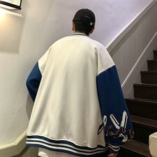 22秋新款宽松休闲撞色情侣棒球夹克卫衣外套B266-Y613-P75，男装夹克，星座B257-1
