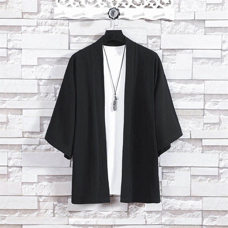 25夏季风潮流棉麻防晒服日系七分袖风衣披风男防晒服666特p25，男装风衣，星座815（原A203）