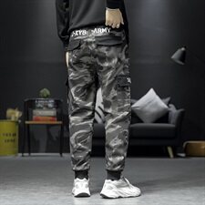 男日系大码束脚休闲弹力迷彩工装裤5032-1_388P50，男装休闲裤，星座1516-1
