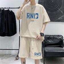 ！2023夏季男士华夫格短袖T恤套装潮流一套HTZ06P50，男装T恤，电商B220