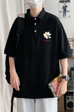 PL57059-P35翻领短袖polo衫男大码胖子半袖t恤男有领保罗衫模特，男装Polo衫，电商A040