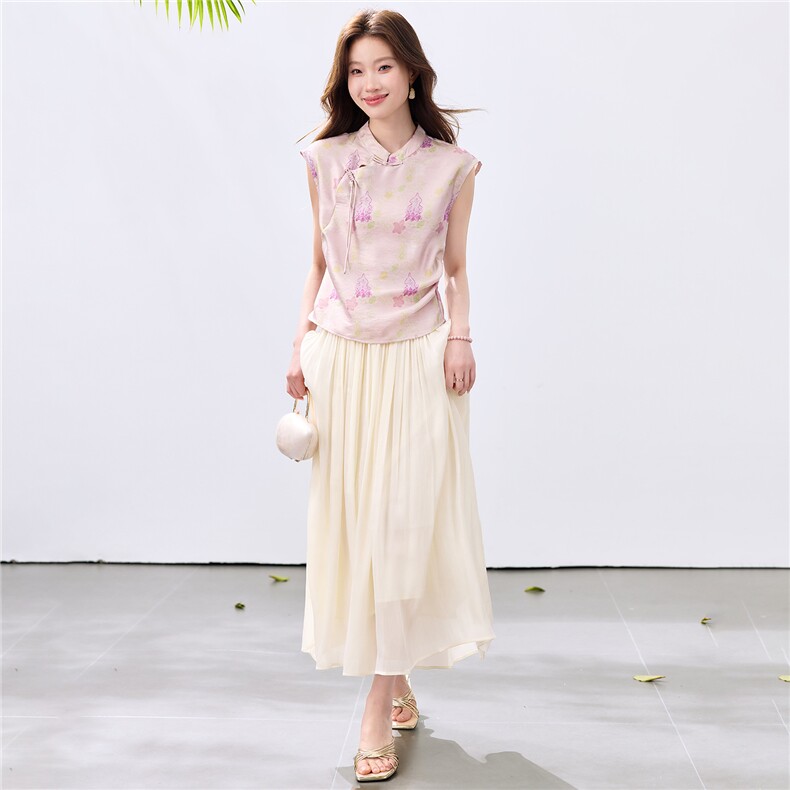 现货新品2026夏装中古风舒适亲肤两件套夏季女,女装套装/套裙,木子恋