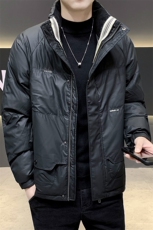 冬季白鸭绒羽绒服男韩版男士外套门襟织带拼接YR605-P135，男装羽绒服，星座210-3