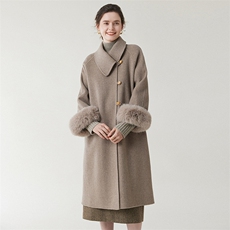 25秋冬新款双面羊毛大衣女中长款双面呢羊毛大衣女加厚外套女，女装双面呢大衣，优远毛呢大衣