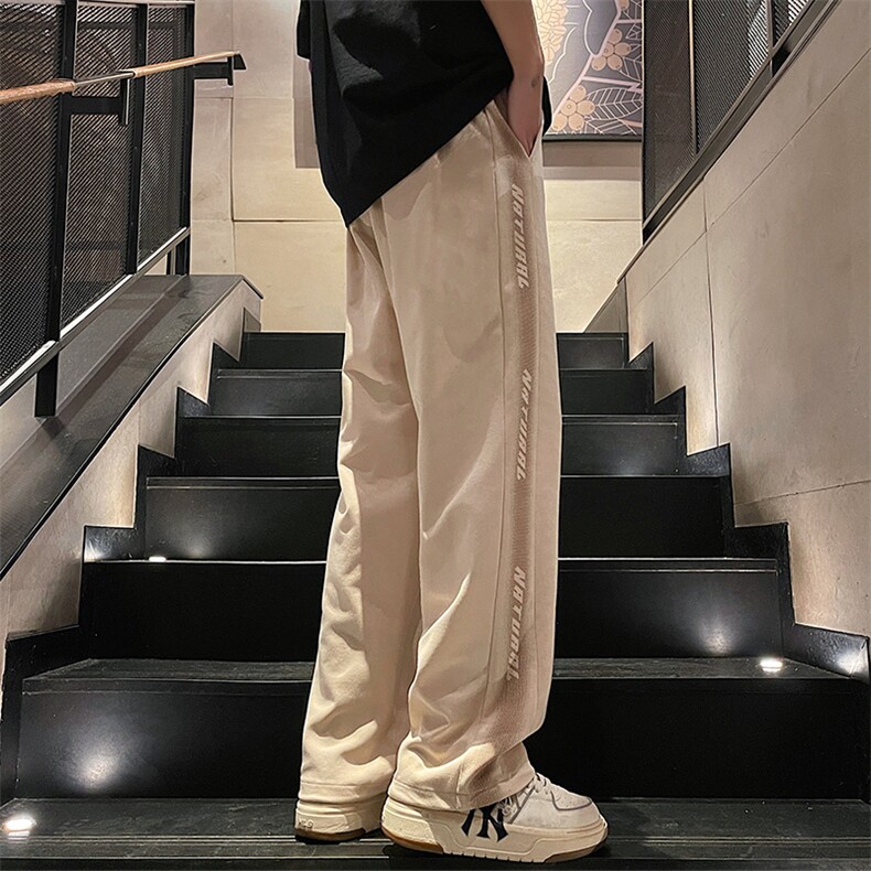 wassuphappy冰丝裤子男夏季薄款美式潮流休闲长裤宽松阔腿运动裤,男装休闲裤,电商A161