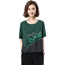 2021夏装新款韩版短袖女上衣新品修身T恤时尚，女装T恤，深水步