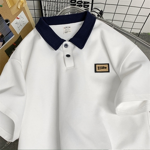2024夏季新款抖音品质polo衫短袖男T恤翻领X416b-1-DT389-P45限58图片