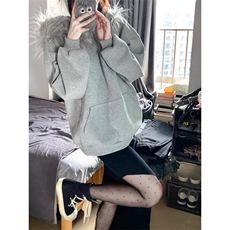 【有货】W161CC-特P73可拆卸毛领卫衣男女款加厚连帽外套，男装卫衣，星座1007（原301D）