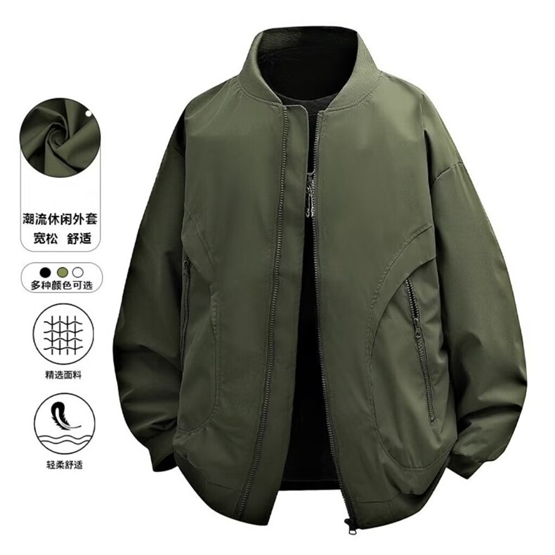 W10190-P50 网图现货 美式高街vibe潮牌夹克外套棒球服上衣图片