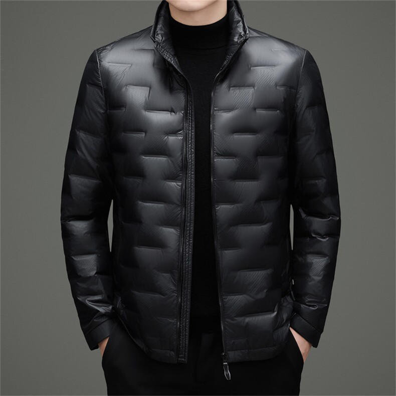 主推现货冬季新款黑金轻薄羽绒服外套90白鸭绒商务休闲羽绒服夹克,男装夹克,钱塘723