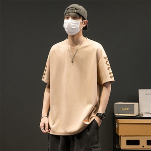 新款短袖男创意灰墙夏季t恤休闲百搭印花圆领T恤男上衣TC3136-P35