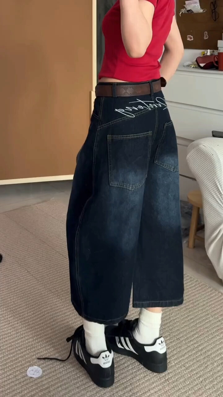 【现货】夏季七分牛仔裤男女同款咬部刺绣XZ610A-K7620-特P45,男装牛仔裤,星座610A