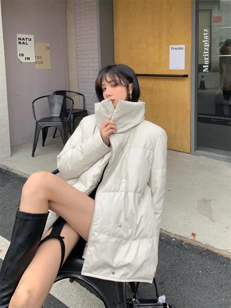 现货冬款环保pu皮羽绒，其它，青菜萝卜