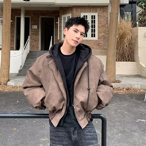 现货 美式宽松假两件飞行夹克棉服外套男JK03/P100图片
