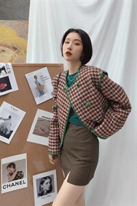 现货秋款小香风外套图片