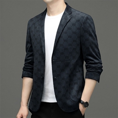 BF22610钱塘2020-2中年男士时尚休闲帅气春秋款西服外套P165，男装西服，钱塘207-2