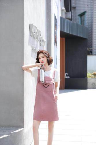 假两件背带裙，女装，可怡佳人