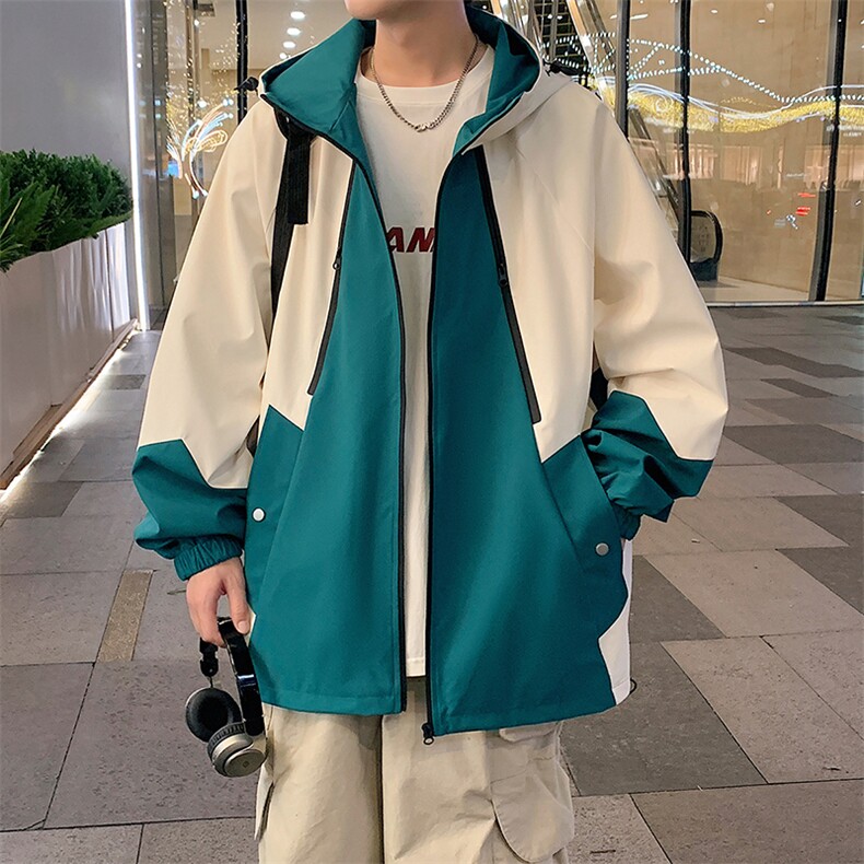 904-2-MY7831-75特秋款2024新款户外冲锋衣男三防拼色连帽夹克,男装夹克,星座904-2