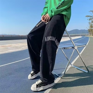 灯芯绒裤秋冬加厚加绒潮牌美式复古休闲阔腿裤K0914-P38加绒43