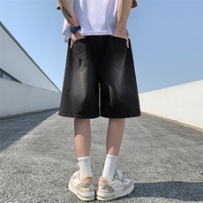 抖音得物品质男士五分裤潮流休闲水洗牛仔短裤NZ2021-P35限58，男装牛仔裤，星座1103