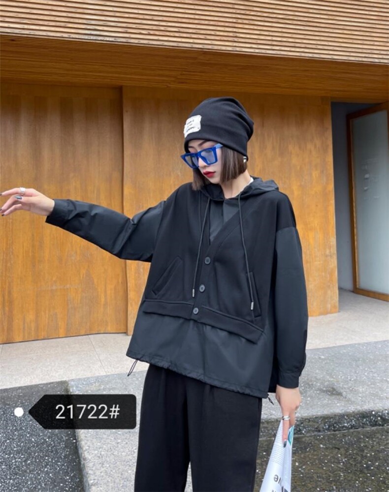 现货秋款假两件套头上衣，其它，琼卿格