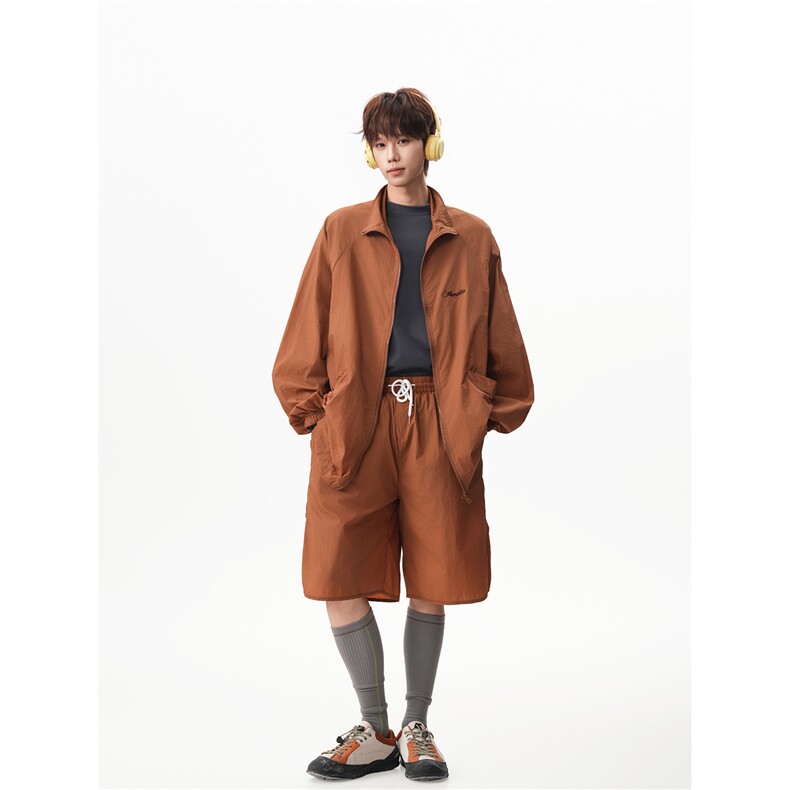 8XL-M特大码冰丝防晒服短裤套装男户外防晒衣运动外套潮TZ102P65,男装牛仔裤,电商D206-1