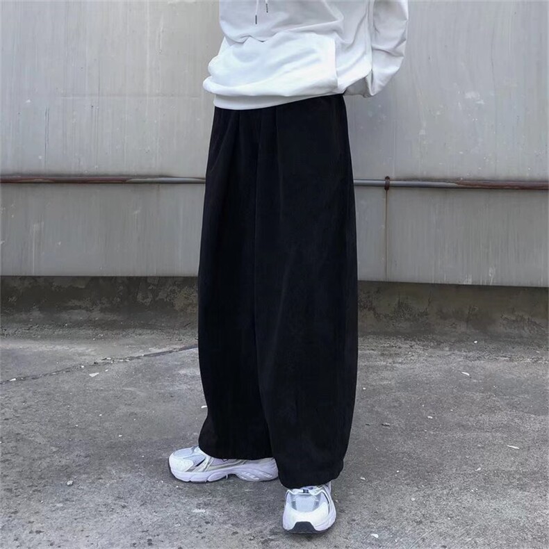 日系复古裤子男春秋季韩版ins高街潮牌宽松直筒阔腿裤K7048P35,男装休闲裤,星座1116-2