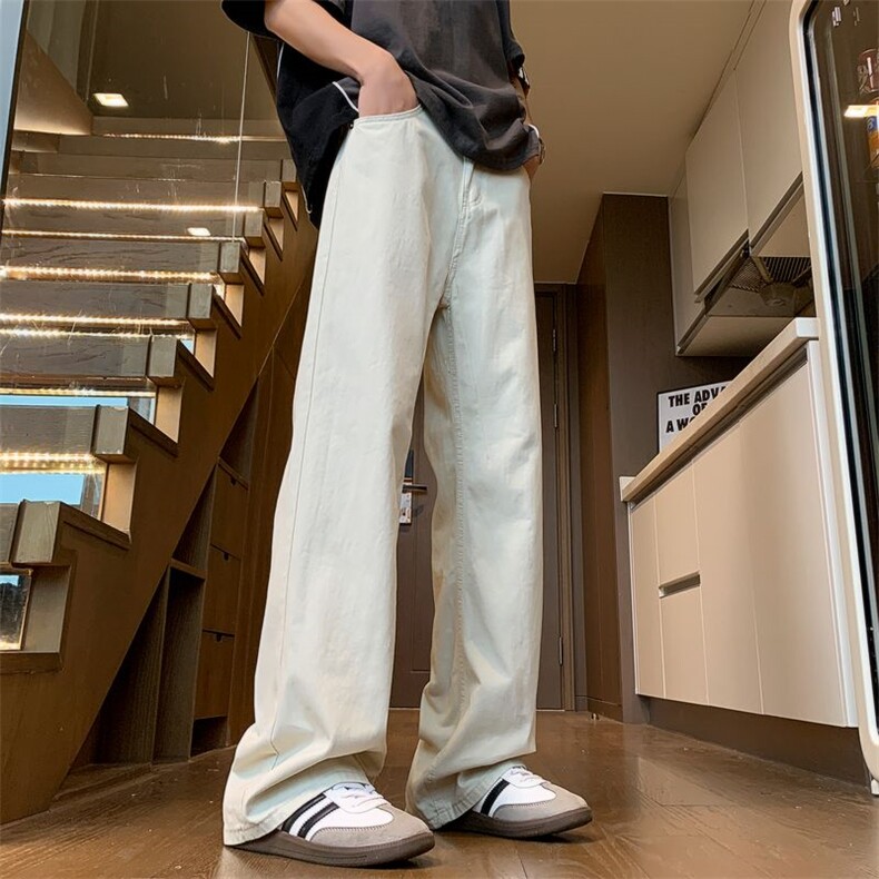 美式复古水洗直筒牛仔裤男女100棉XZ201-D1229P42,男装牛仔裤,星座201