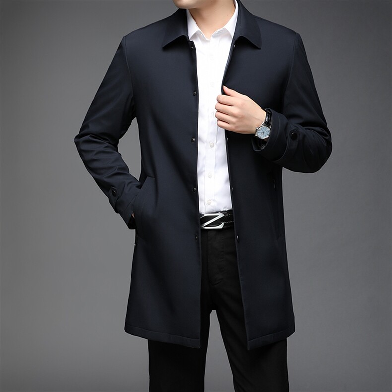 新款冬季加厚棉衣男中老年夹克长款男装中年羽绒棉服ZL62199-L205图片