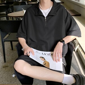 nis短袖短裤夏季休闲套装2025夏季男港风宽松T恤XZ212-QT351-P45，男装牛仔裤，星座212