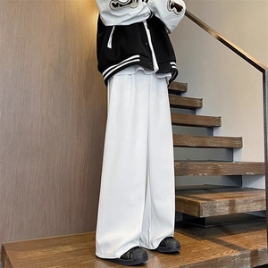 裤子男款秋直筒卫裤潮牌青少年运动裤宽松直筒男生休闲裤K112/P30图片