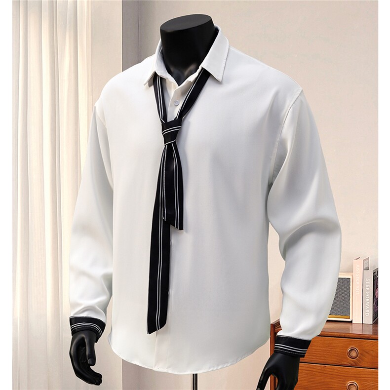 美式高街户外防晒长袖衬衫男秋季潮牌宽松大码痞帅学院风衬衣外套，男装防晒衣，星座227-7