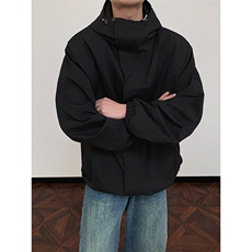 JK2606/P65春装新款现货连帽夹克男宽松大码潮流外套上衣，男装夹克，电商A141