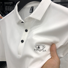 男装短袖T恤2023夏季新款男士翻领POLO衫中年商务休闲体恤上衣T，男装Polo衫，电商B212（原钱塘6029）