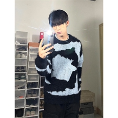 博主图cleanfit马海毛毛衣男宽松慵懒风高级感针织衫MY05-P65，男装针织衫/毛衣，星座1007（原301D）