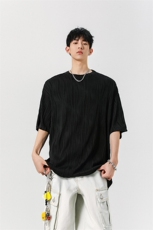 8XL-M特大码夏季短袖冰丝皱感透气T恤男潮垂感宽松半袖DX305P45，男装T恤，电商D206-1