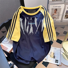 黄袖拼藏青