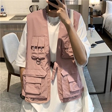 W276-42夏季宽松战术马甲上衣港风潮流2025新款，男装背心/马甲，星座911-1