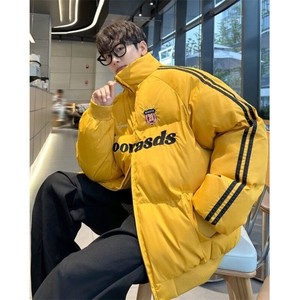 美式潮牌字母棉服男复古条纹加厚面包服情侣款棉衣外套M9093-P115图片