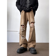 现货美式复古美拉德破洞牛仔裤乞丐裤5XZ502-K736-P55控78，男装牛仔裤，星座502