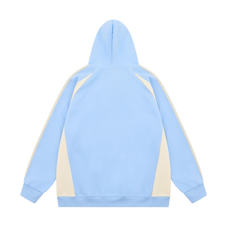 光板得物\唯品二开撞色拼接插肩袖连帽卫衣A92P40,男装卫衣,电商A247B