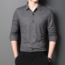BS2Q8572钱塘2020-2秋季纯色百搭男士长袖衬衫主推款稳定P95，男装衬衫，钱塘207-2