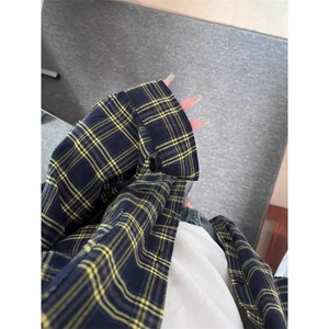 春款多色美式复古格子衬衫ZC082-P40
